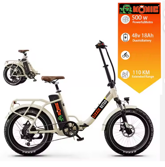 DAS LIZZIE  RETROSCHWARZ ODER BEIGE  54 Volt x  19 A  = 1026Wh  fährt und fährt bis 28 % Steigung