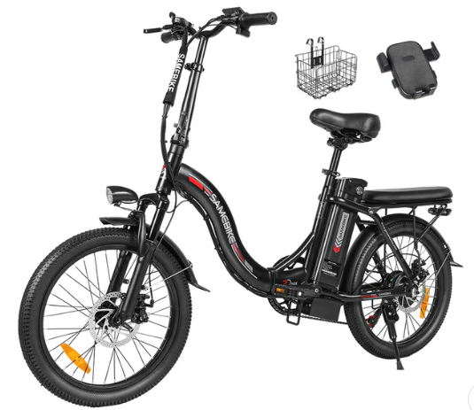 DAS SAM-E-BIKE  handlich und leicht Reifen halbfett 20 x 2,15 starker Motor 450 W  mit Daumenregler