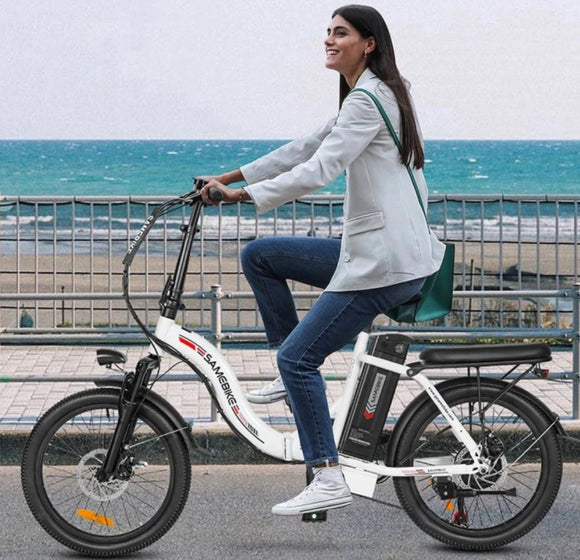 DAS SAM-E-BIKE  handlich und leicht Reifen halbfett 20 x 2,15 starker Motor 450 W  mit Daumenregler