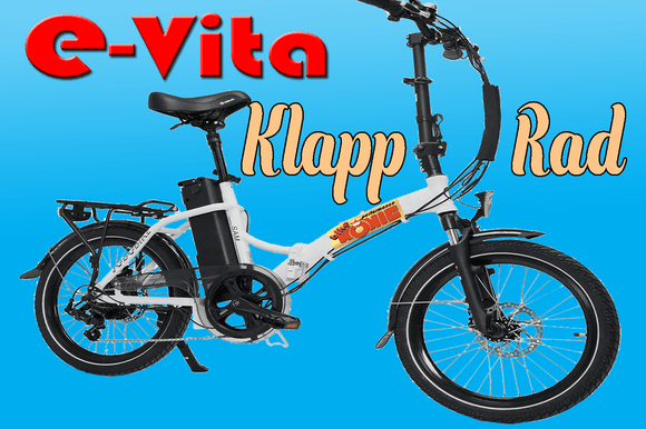 EVITA -e-Klappbike de Luxe - mit TWISTER bis 25 km/h ohne TRETEN ! Faltmaße L 83cm xH 76 cm x B 40cm - BikeKÖNIG