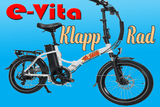 EVITA -e-Klappbike de Luxe - mit TWISTER bis 25 km/h ohne TRETEN ! Faltmaße L 83cm xH 76 cm x B 40cm - BikeKÖNIG
