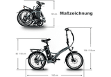 EVITA -e-Klappbike de Luxe - mit TWISTER bis 25 km/h ohne TRETEN ! Faltmaße L 83cm xH 76 cm x B 40cm - BikeKÖNIG